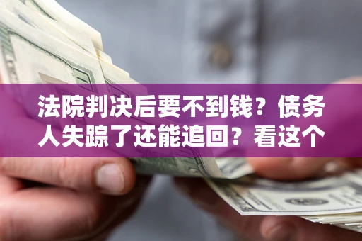 武汉法院判决后要不到钱？债务人失踪了还能追回？看这个方法！
