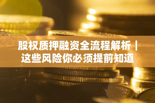 武汉股权质押融资全流程解析｜这些风险你必须提前知道