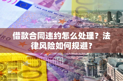武汉借款合同违约怎么处理？法律风险如何规避？