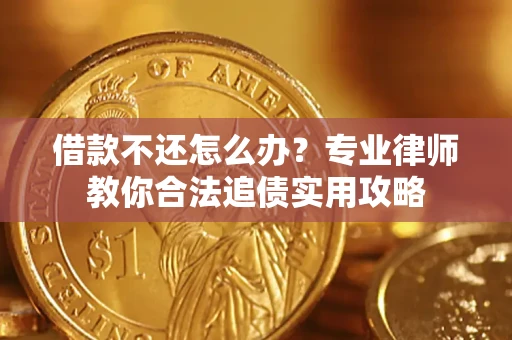 武汉借款不还怎么办？专业律师教你合法追债实用攻略