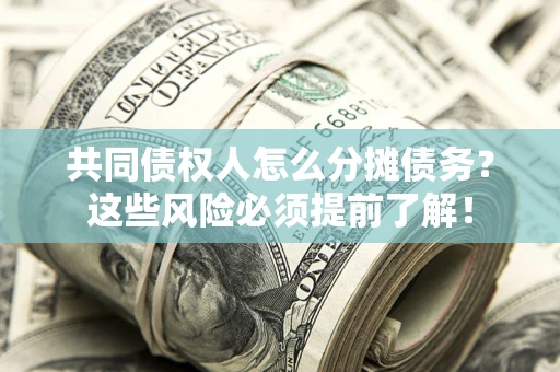 武汉共同债权人怎么分摊债务？这些风险必须提前了解！