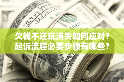 武汉欠钱不还玩消失如何应对？起诉流程必要步骤有哪些？