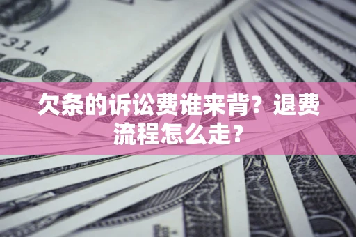 武汉欠条的诉讼费谁来背？退费流程怎么走？